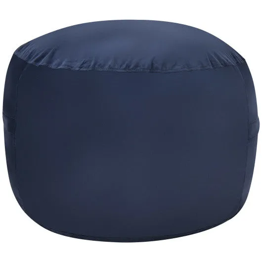 3 Feet Bean Bag Chair with Microfiber Cover and Independent Sponge Filling-Navy