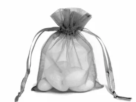 5x7 Silver Sheer Organza Bags -10 pcs