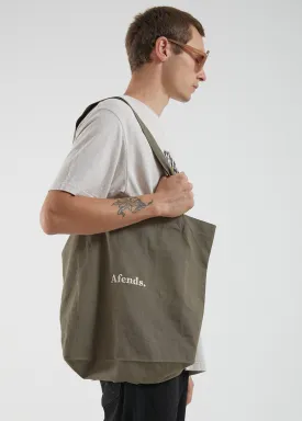 Afends Unisex Perch Up - Tote Bag - Military