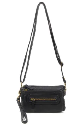 Anita Three Way Crossbody Wristlet Black