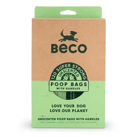 Beco | Dog Poop Bags | Super Strong Eco-Friendly with Handles - 120 Pack