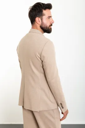 Beige Casual Suit