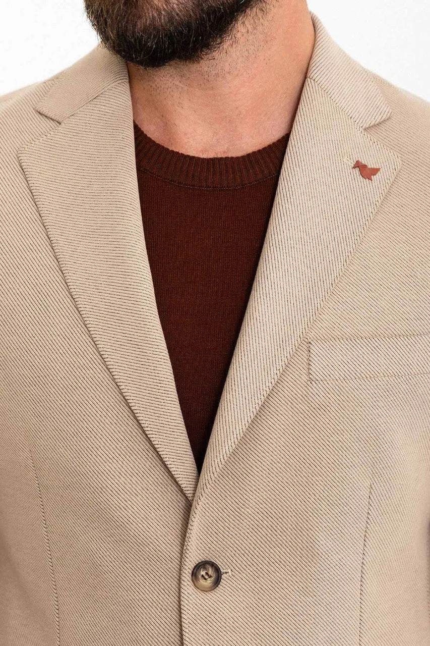 Beige Casual Suit