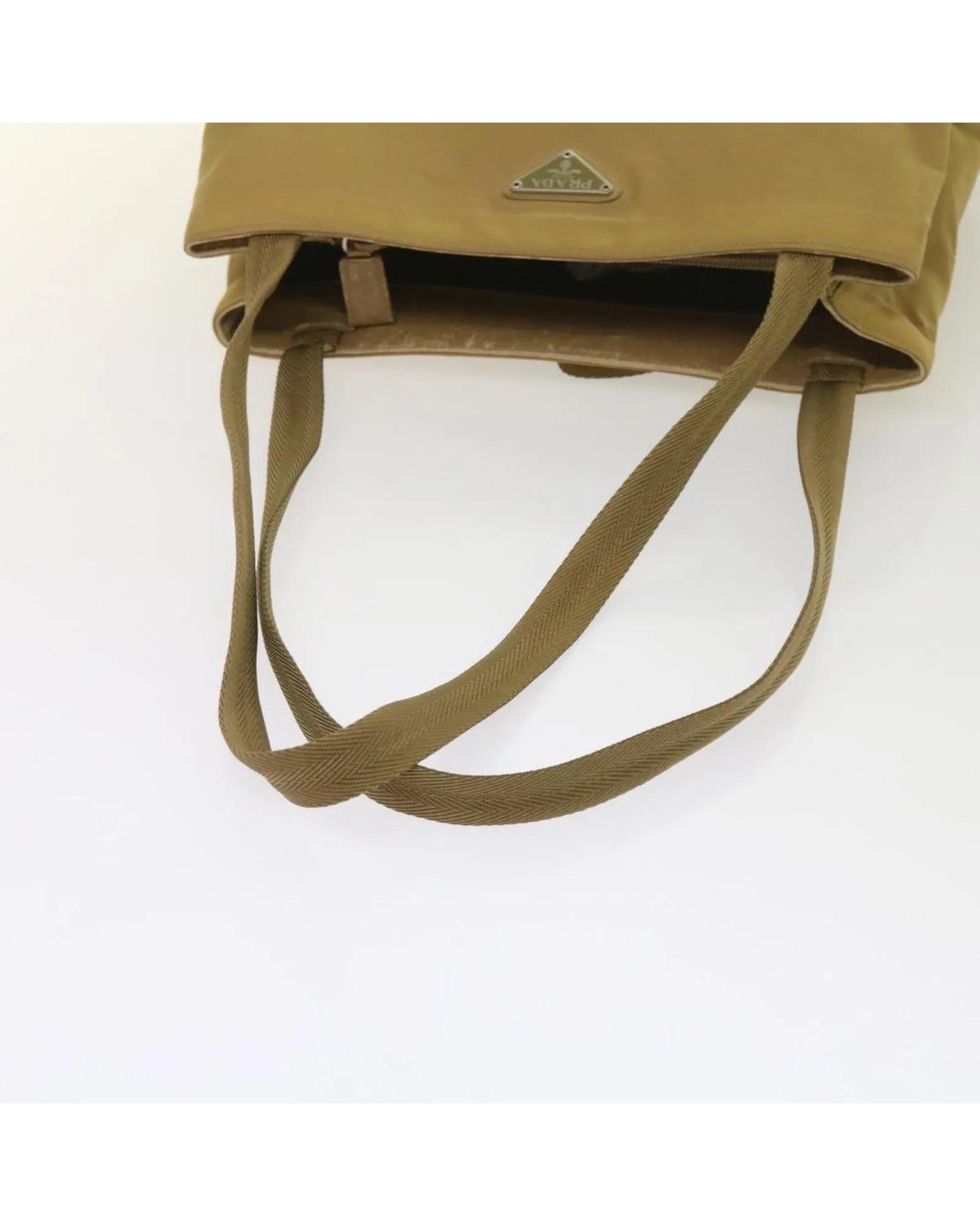 Beige Nylon Shoulder Bag with Adjustable Strap by Prada