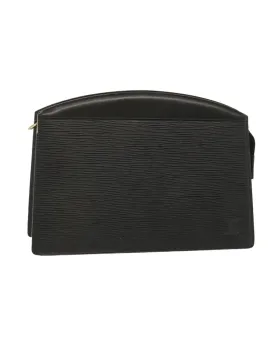 Black Epi Clutch Bag with Authentic Louis Vuitton Logo