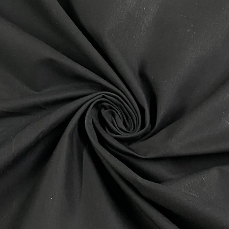 Black Solid Parawax Sustainable Fabric