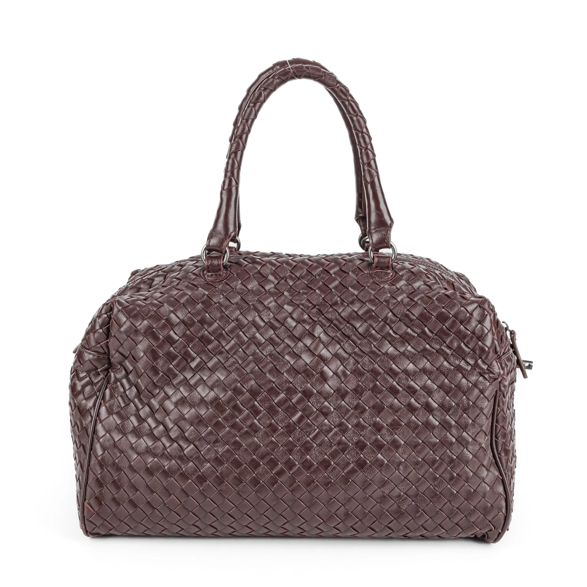 BOTTEGA VENETA  Intrecciato Satchel - Eggplant