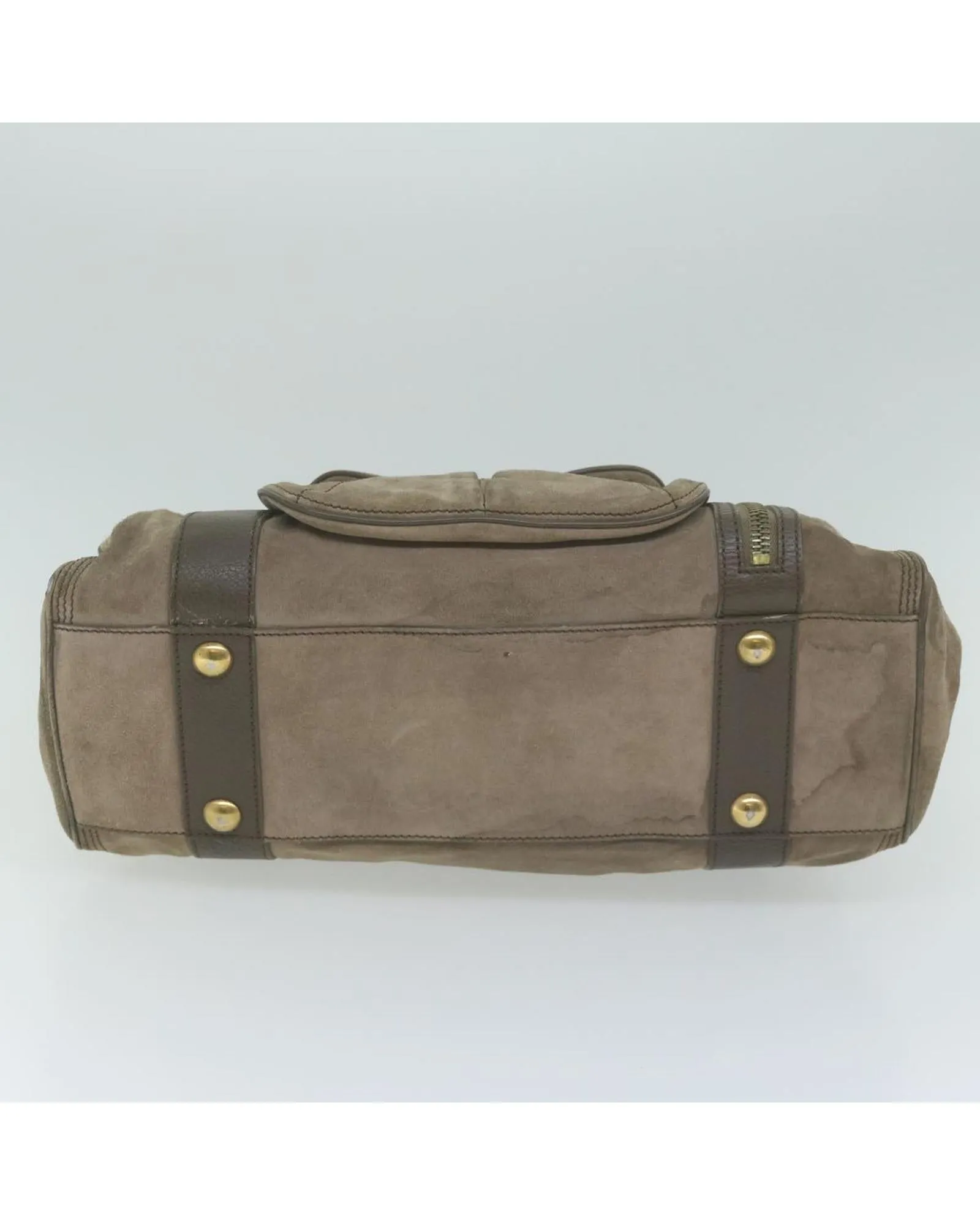 Brown Suede Hand Bag