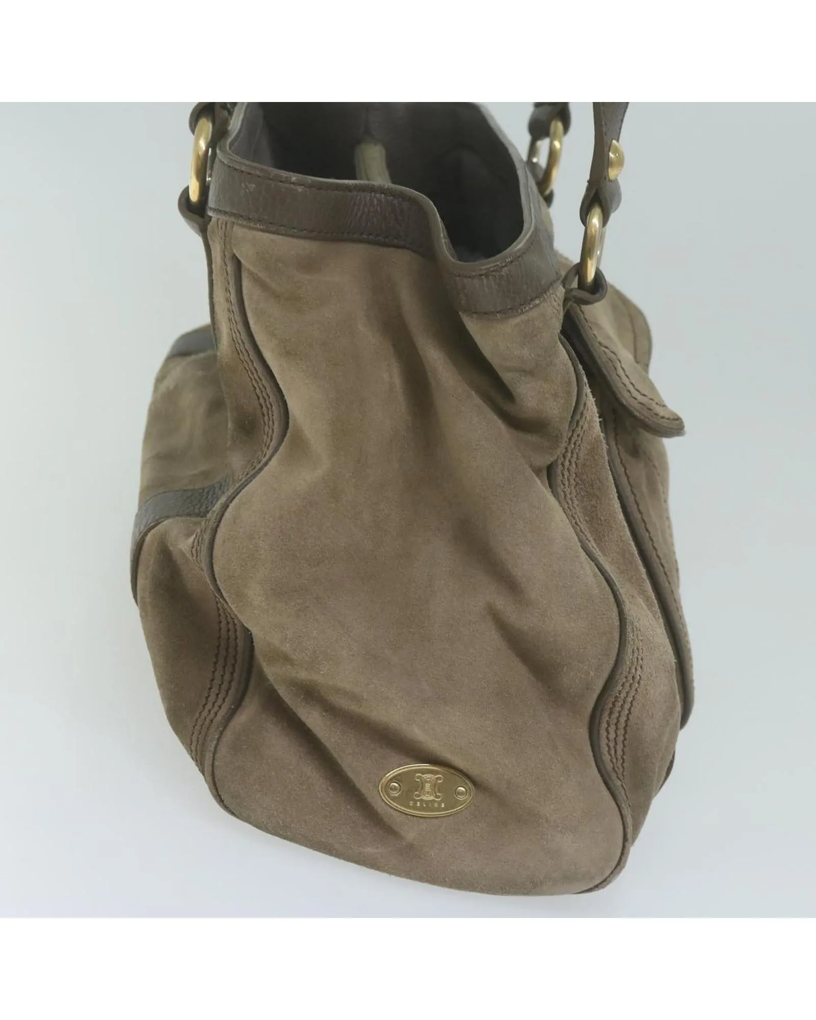 Brown Suede Hand Bag