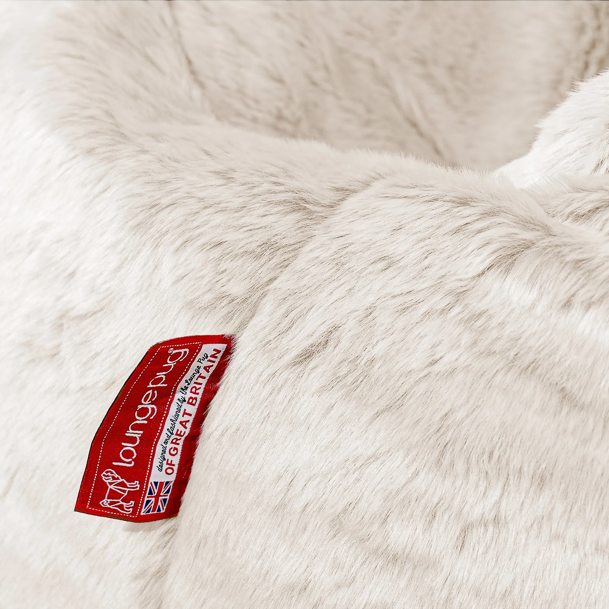 Bubble Bean Bag Chair - Fluffy Faux Fur Rabbit White