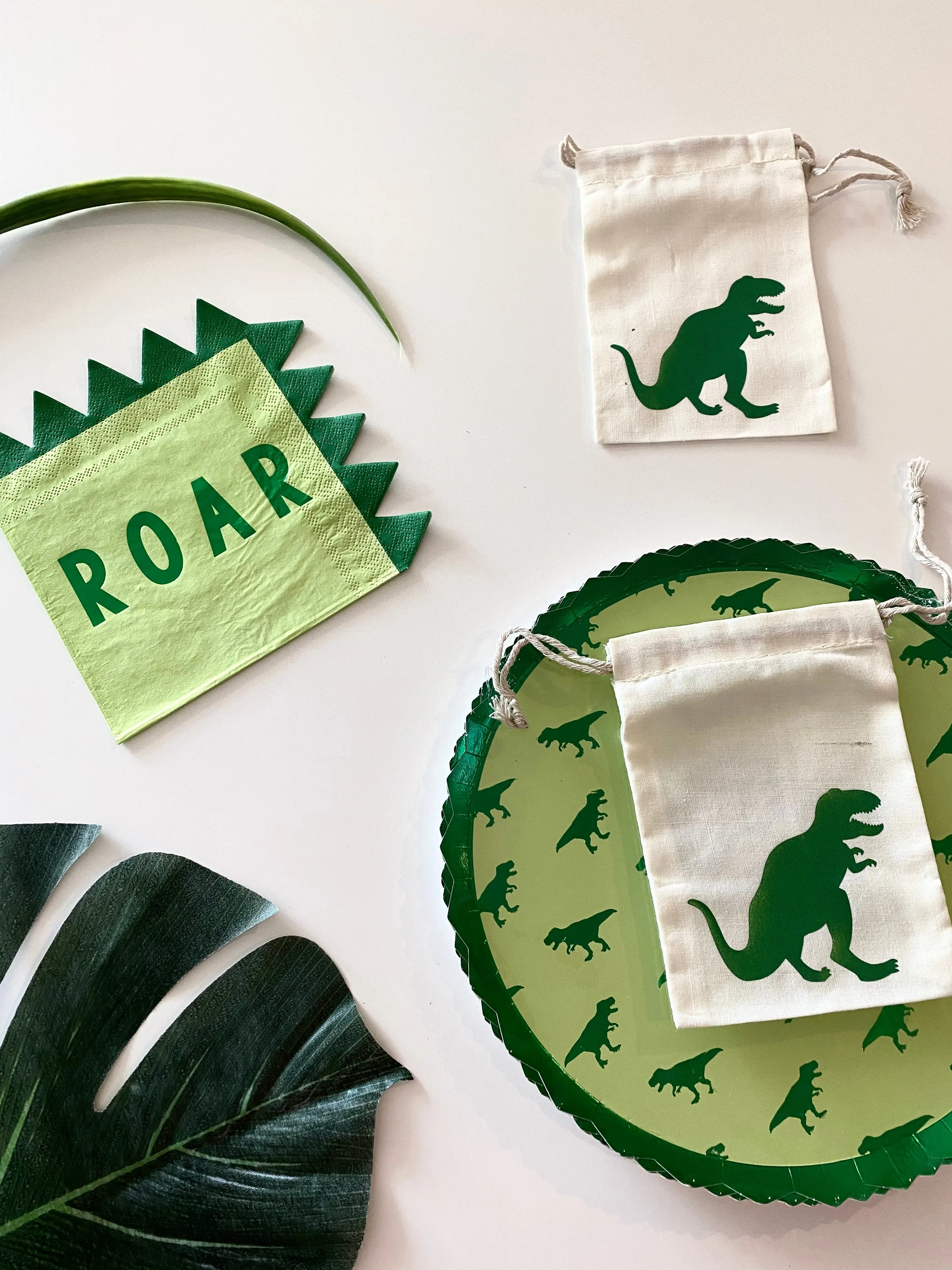 Calico Party Favour Bag - Dino Roar