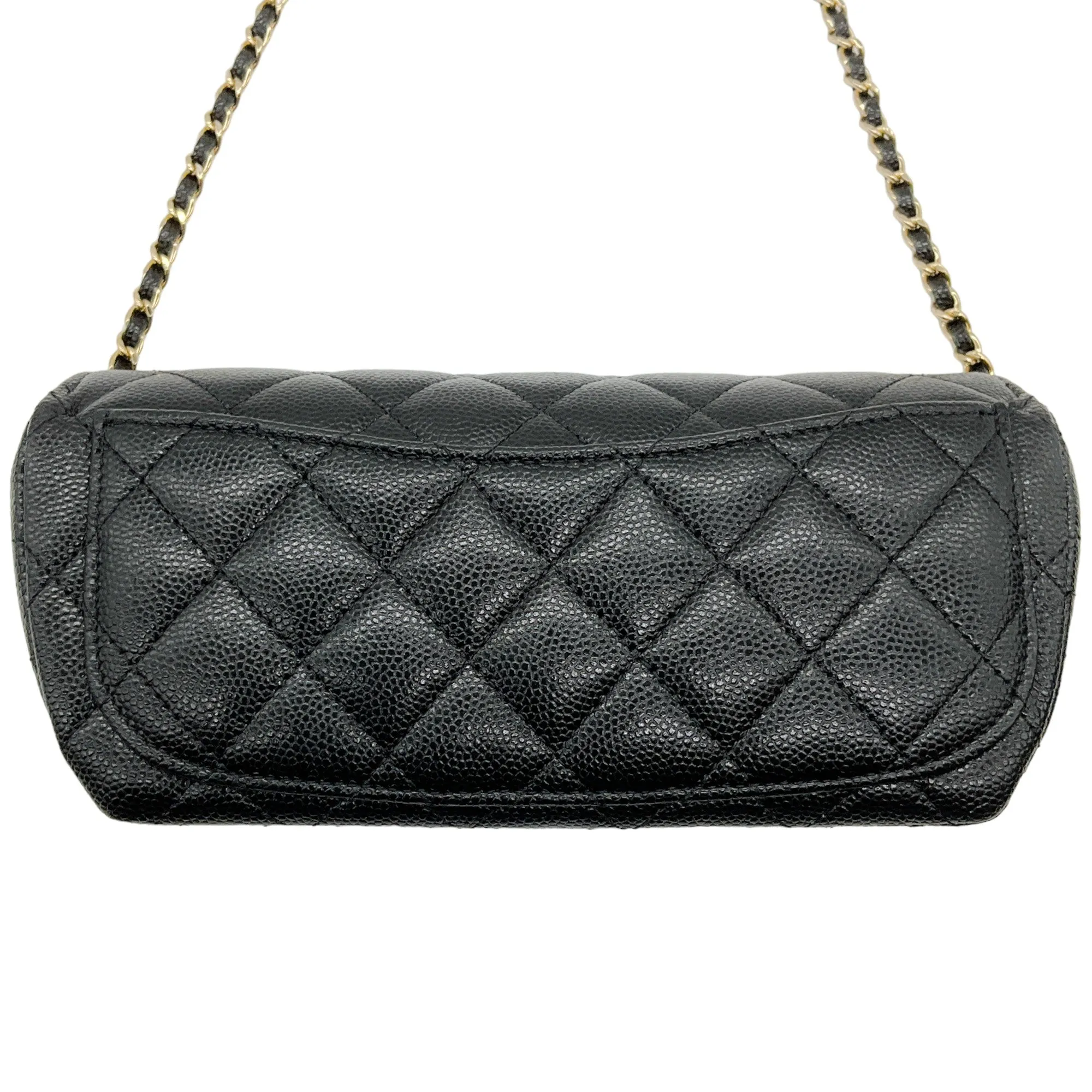 Chanel 2021 Black Quilted Caviar Crossbody Bag