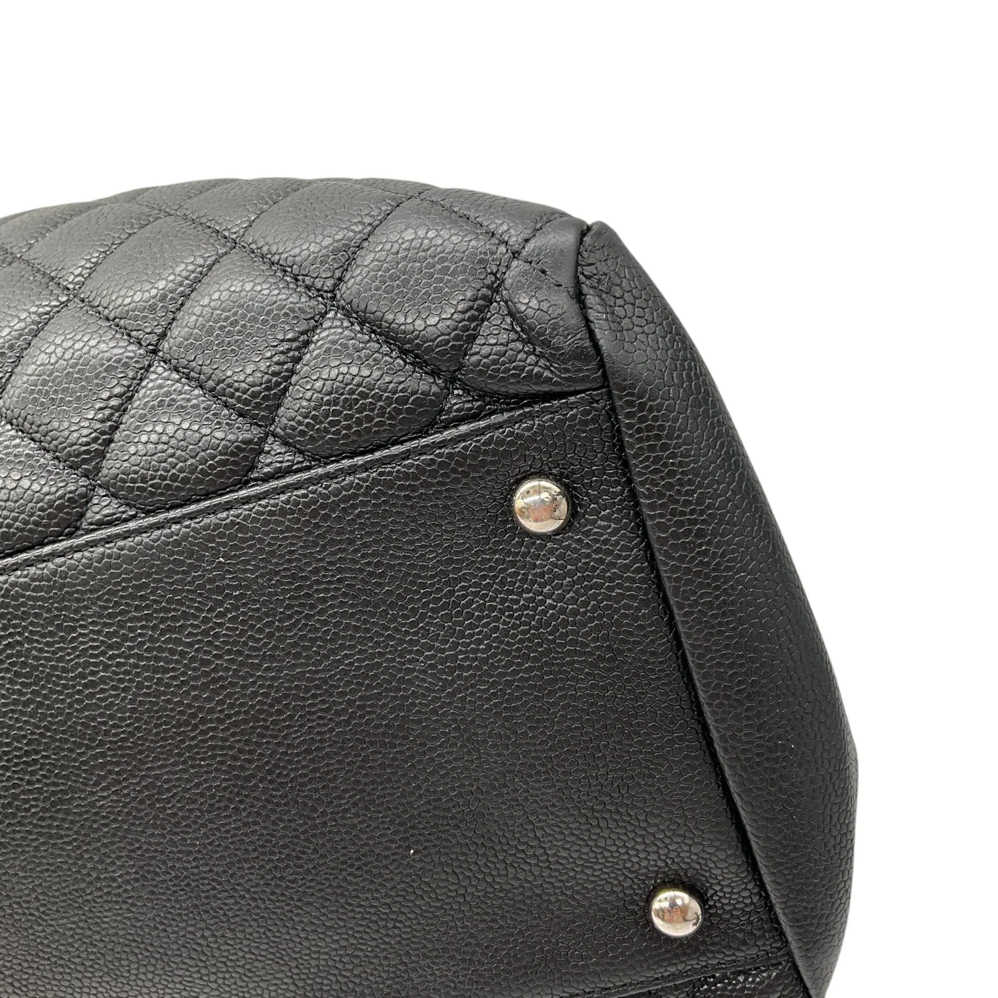 Chanel Black 2011 Quilted Caviar Leather Just Mademoiselle Handbag