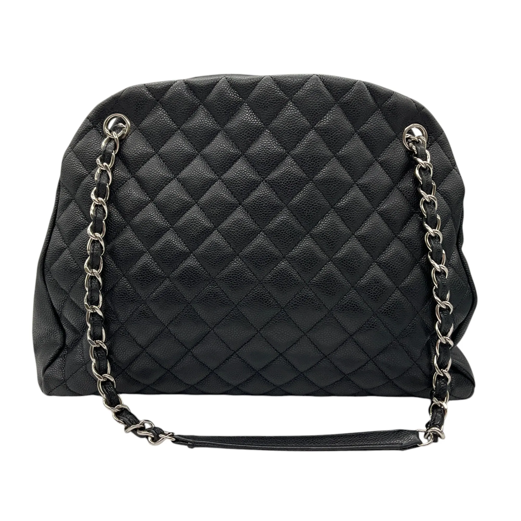 Chanel Black 2011 Quilted Caviar Leather Just Mademoiselle Handbag