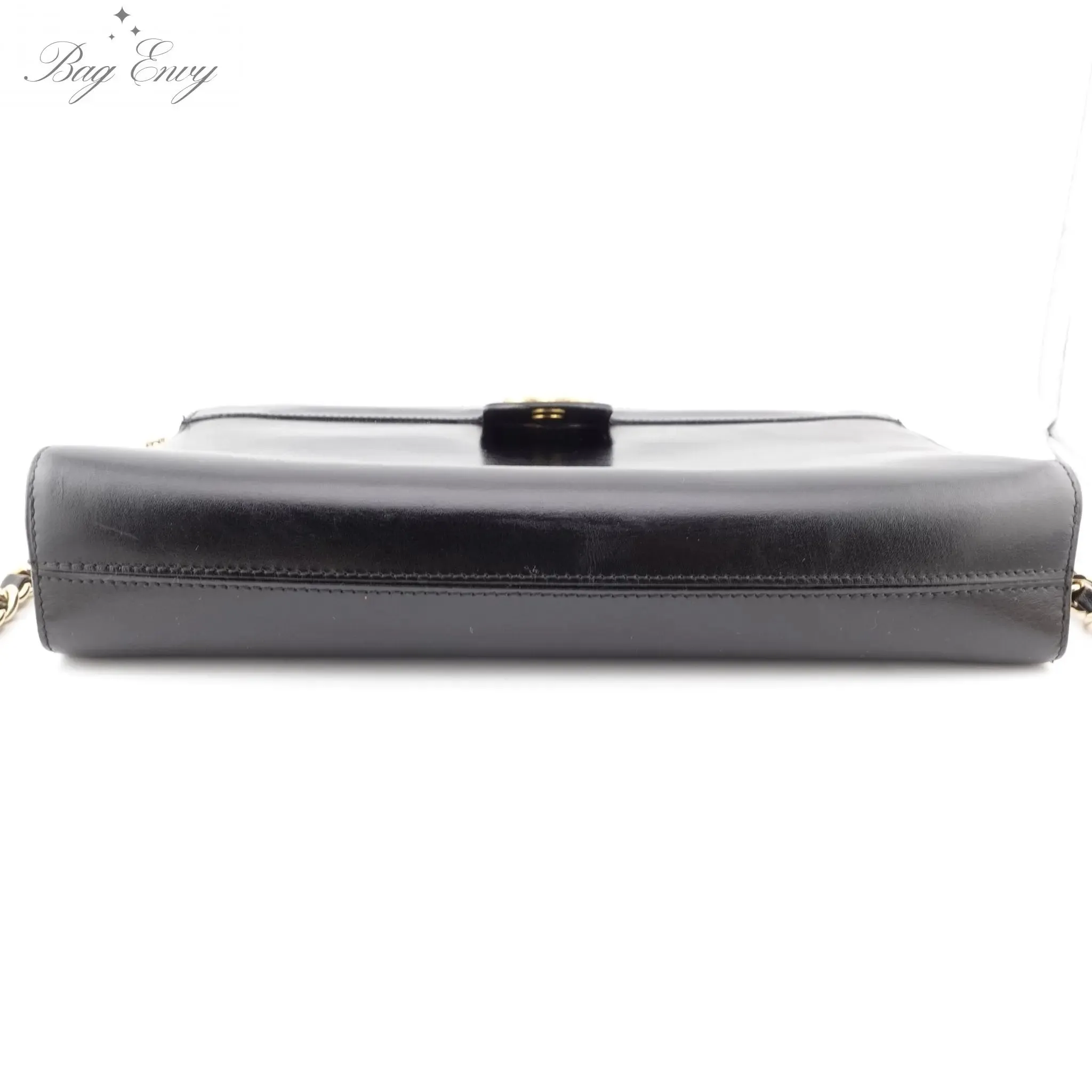 CHANEL Calfskin French Frame Clutch with Chain