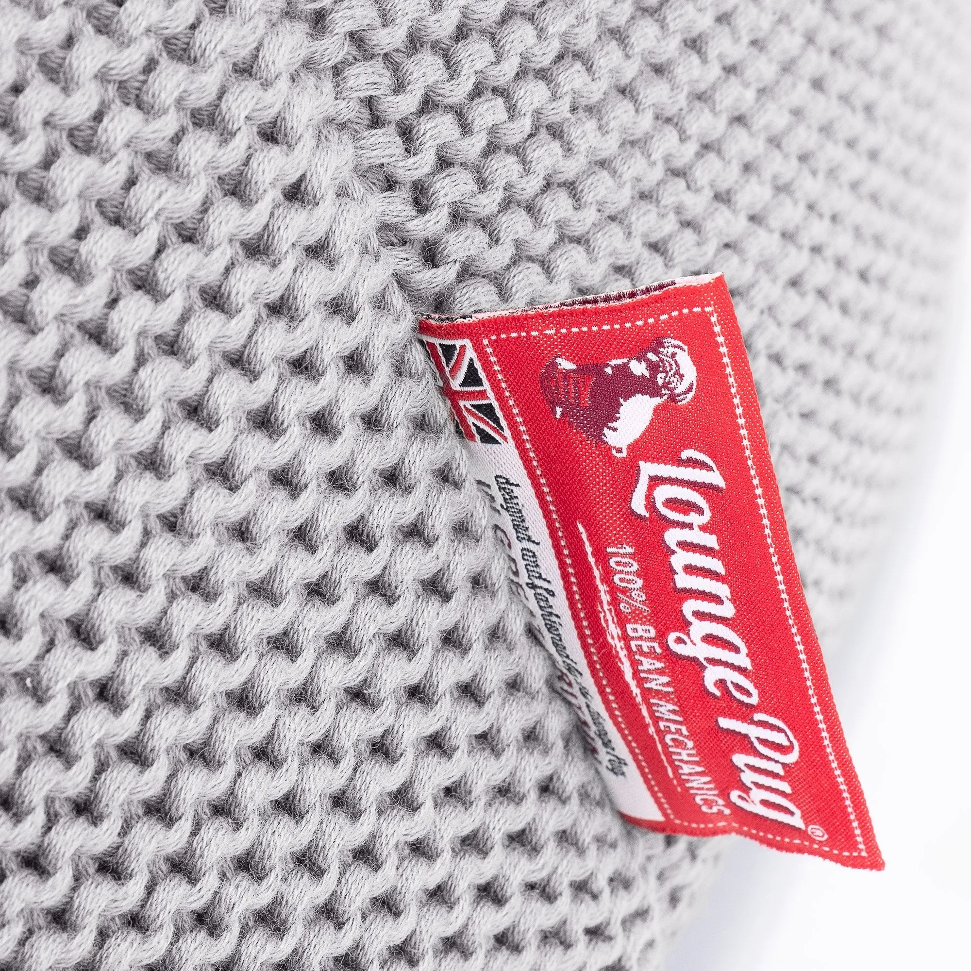 Classic Bean Bag Chair - Ellos Knitted Light Grey