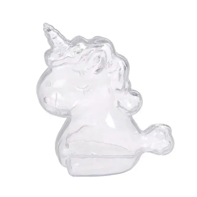 Clear Unicorn Party Treat Container