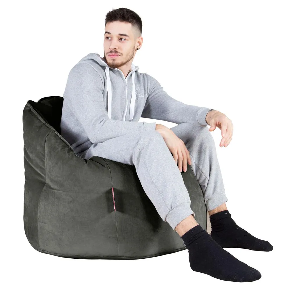 Cuddle Up Beanbag Chair - Velvet Graphite Grey