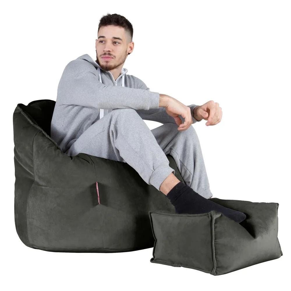 Cuddle Up Beanbag Chair - Velvet Graphite Grey