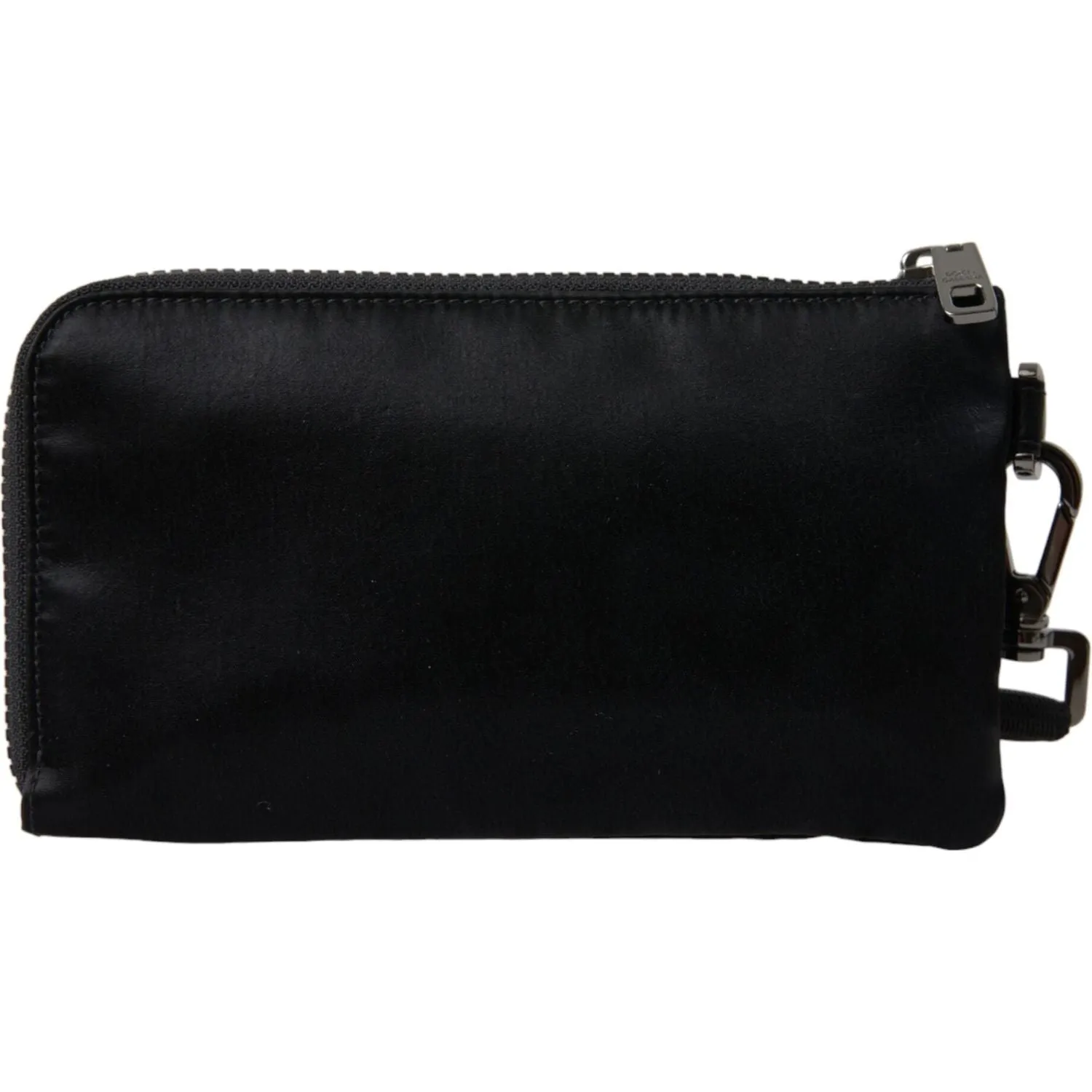 Dolce & Gabbana Elegant Black Nylon & Leather Pouch