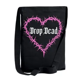 Drop Dead Thorny Heart Sling Tote Bag