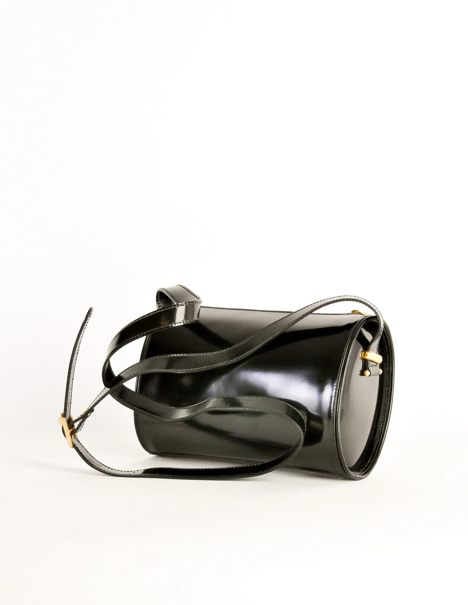 Fendi Vintage Black Leather Janus Bag