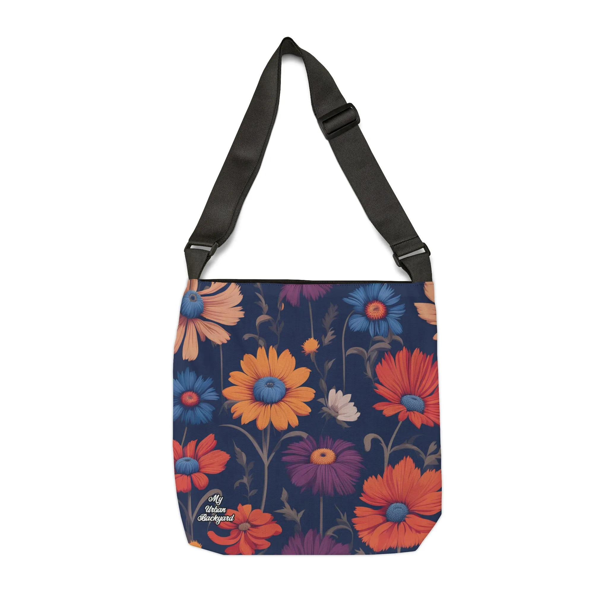 Fun Wildflowers, Tote Bag with Adjustable Strap - Trendy and Versatile