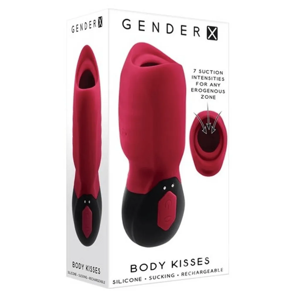 Gender X Body Kisses Silicone Vibrating Suction Massager