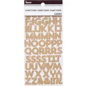 Gold Mini Alphabet Letter Stickers