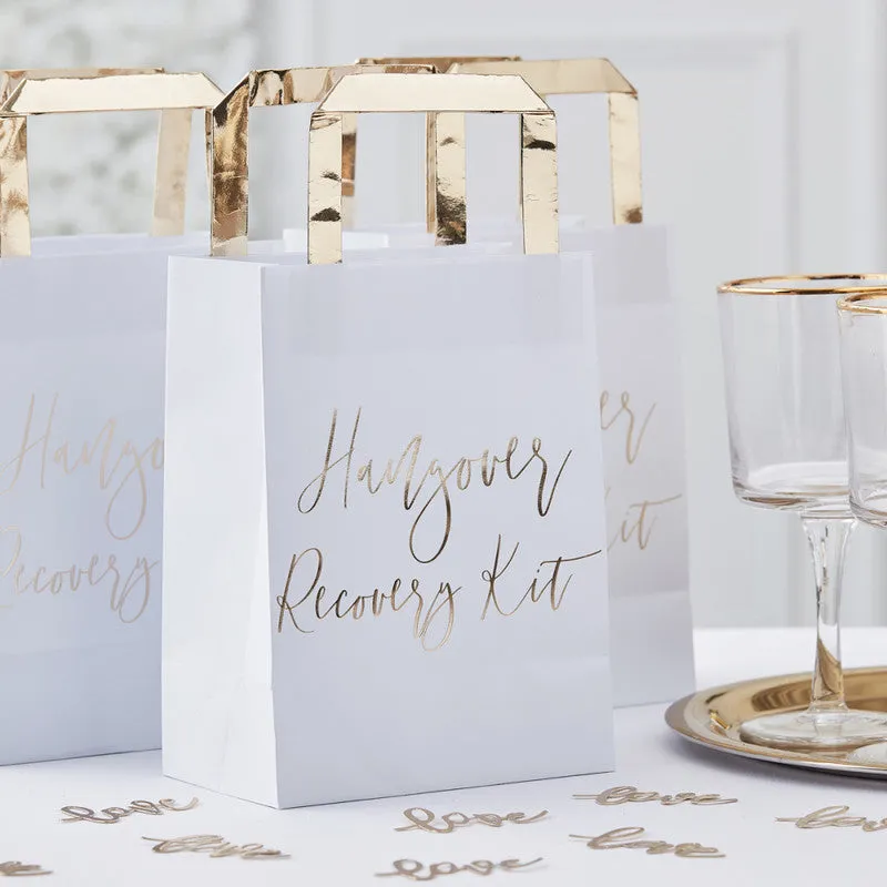 Gold Wedding Hangover Bags 5pk