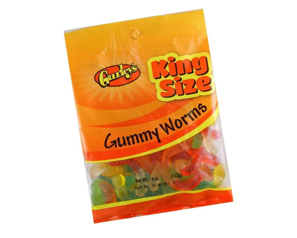 Gurley's Gummi Worms Peg Bags