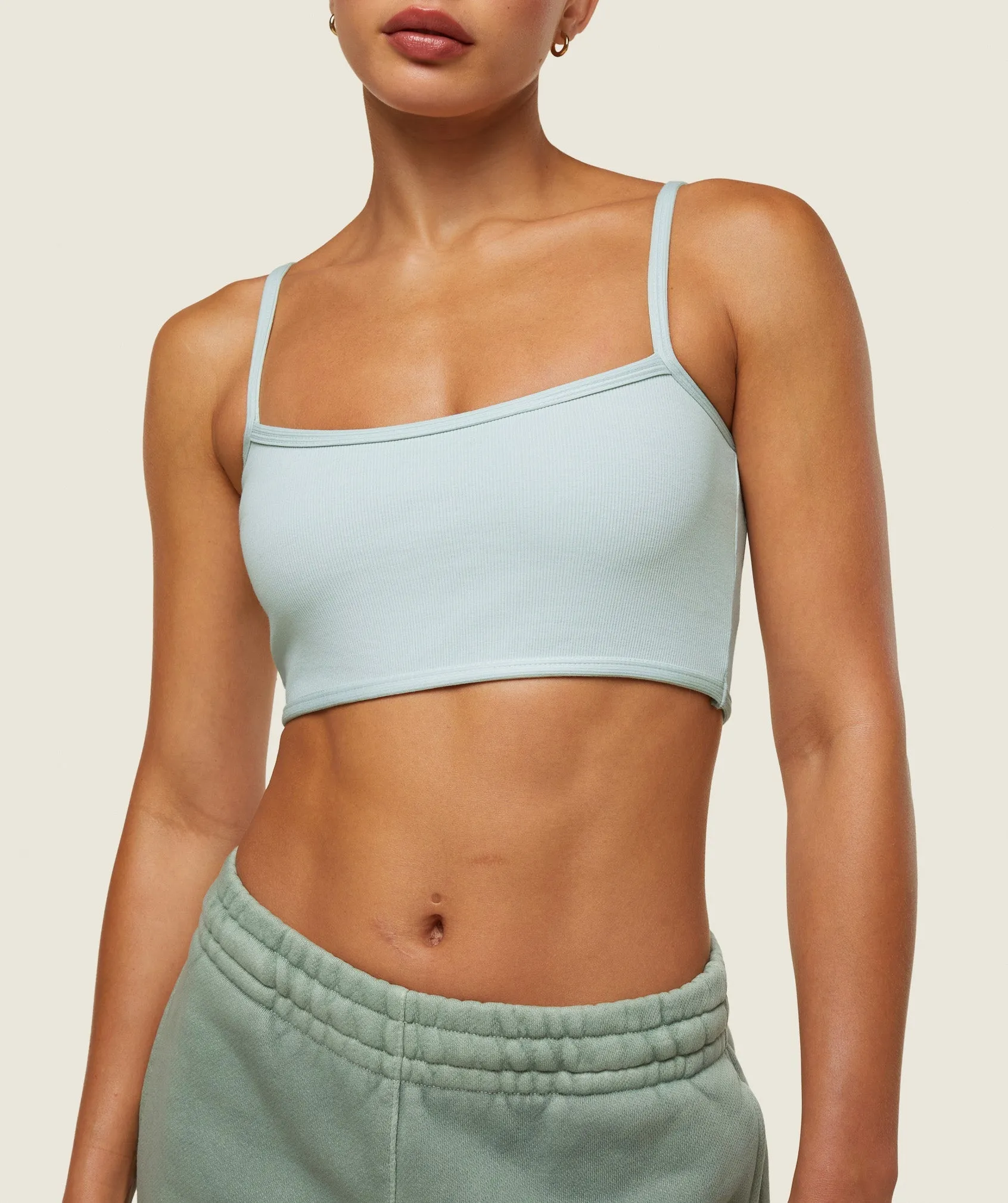 Gymshark everywear Ribbed Bandeau Bra - Cool Turquoise