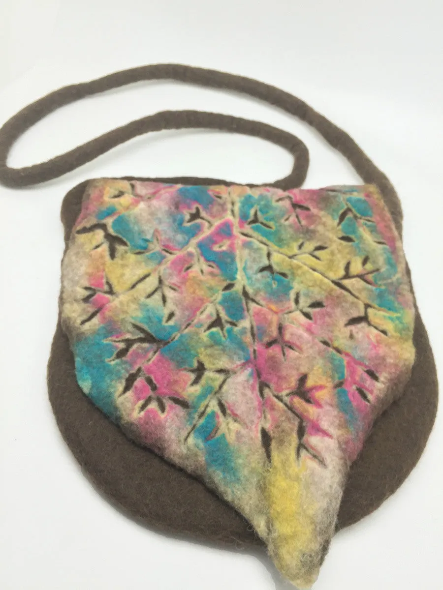 Handmade Nuno Felted Wool Crossbody Bag - One-Of-A-Kind|4 Colors