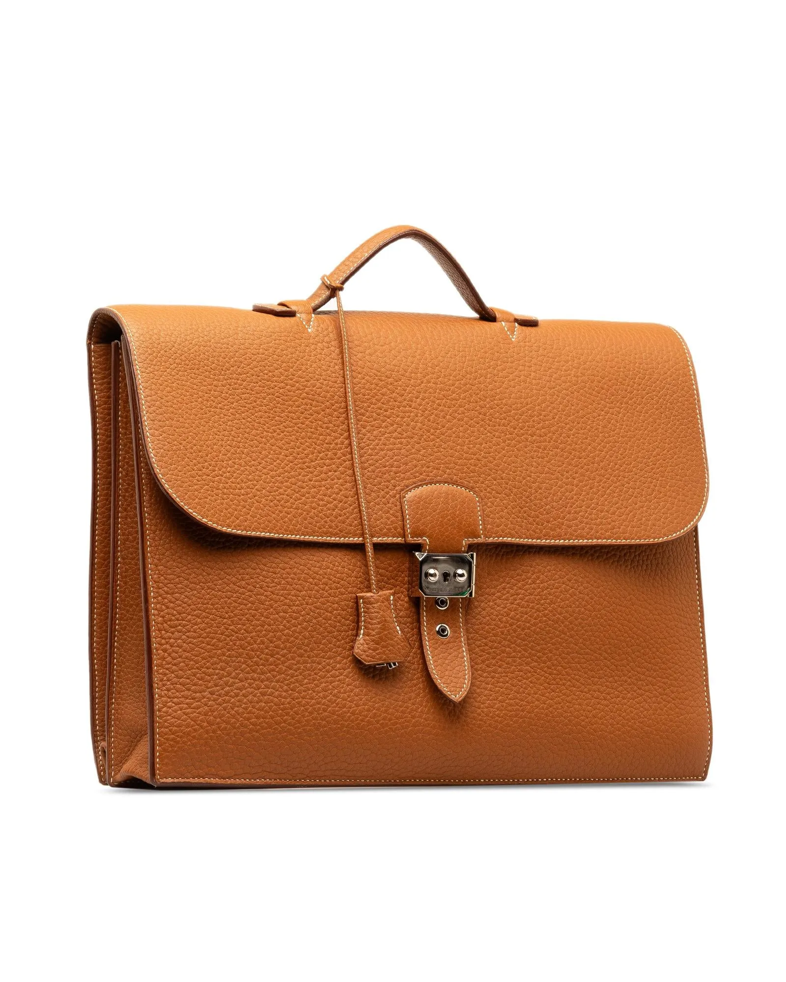 Hermes PorteDocuments Business Briefcase - Brown Leather