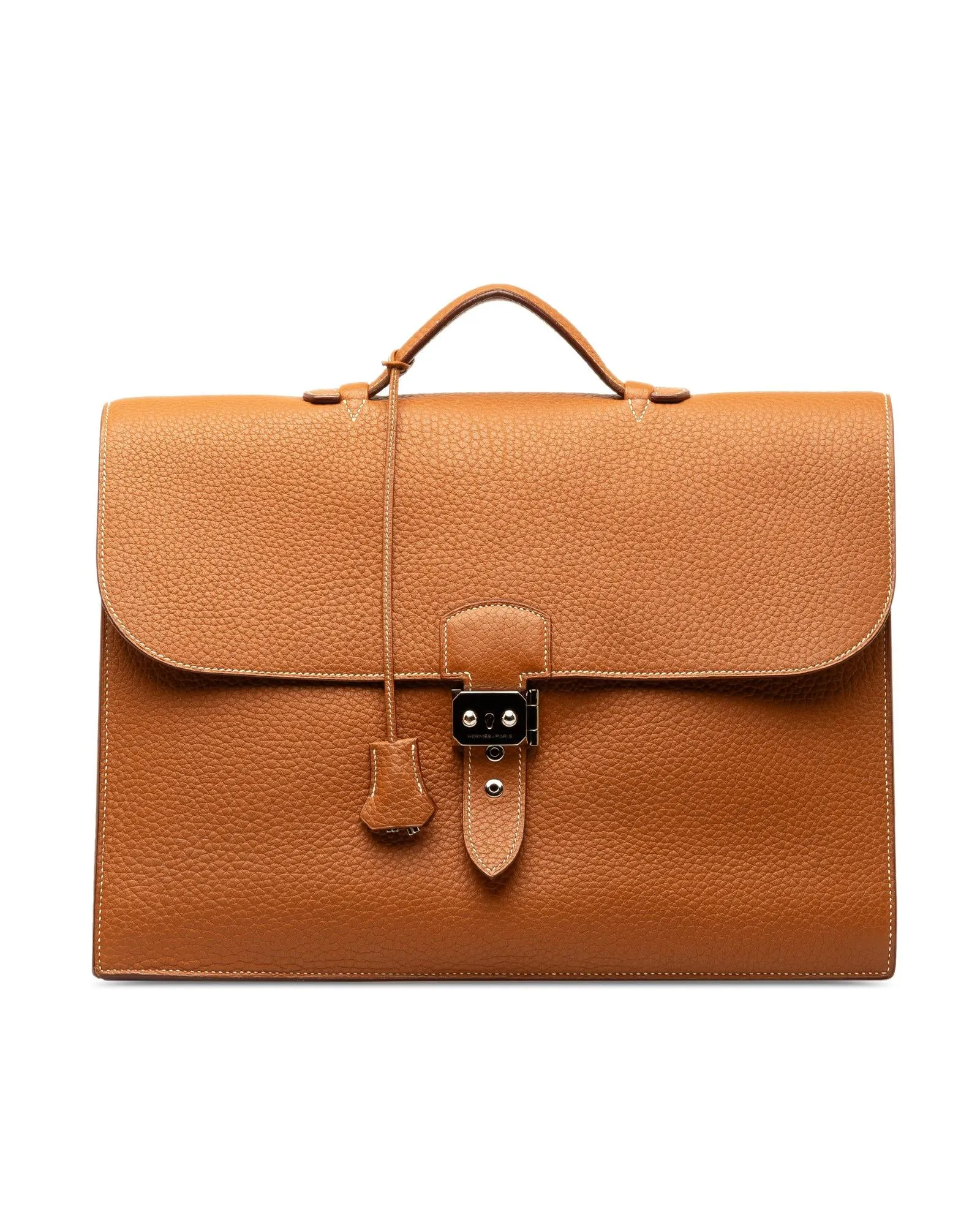 Hermes PorteDocuments Business Briefcase - Brown Leather