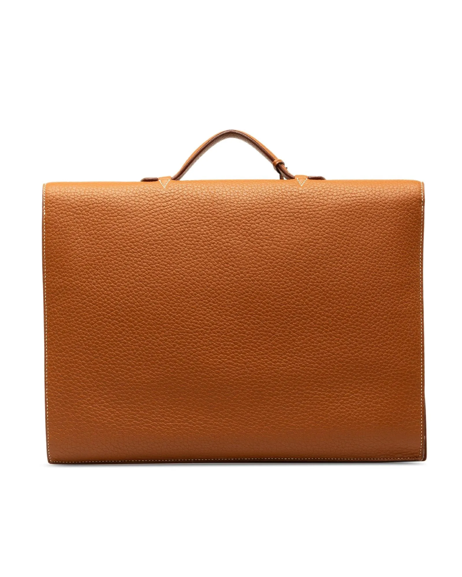 Hermes PorteDocuments Business Briefcase - Brown Leather