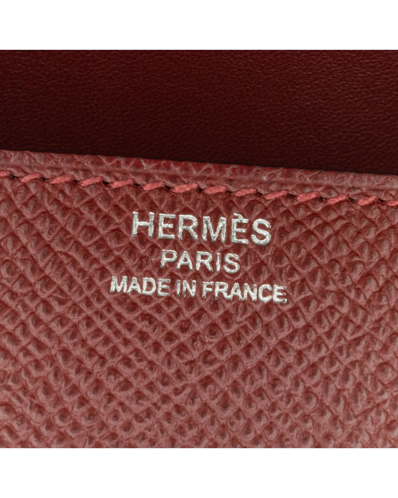 Herms Petit H Crossbody Bag in Burgundy Leather