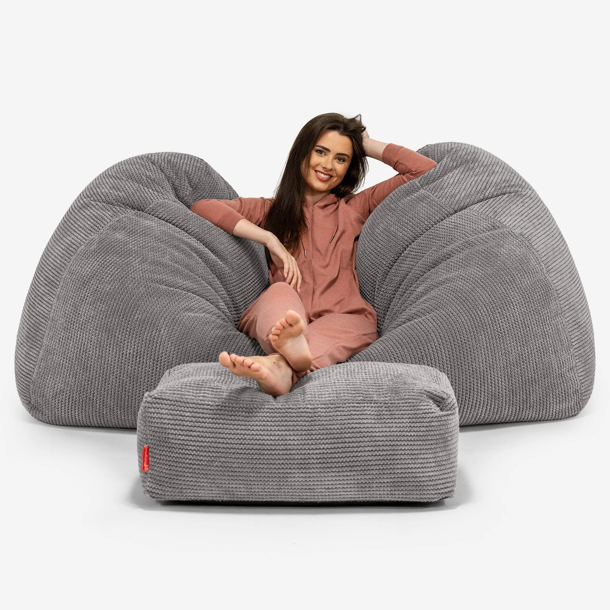 Huge Bean Bag Sofa - Pom Pom Charcoal Grey