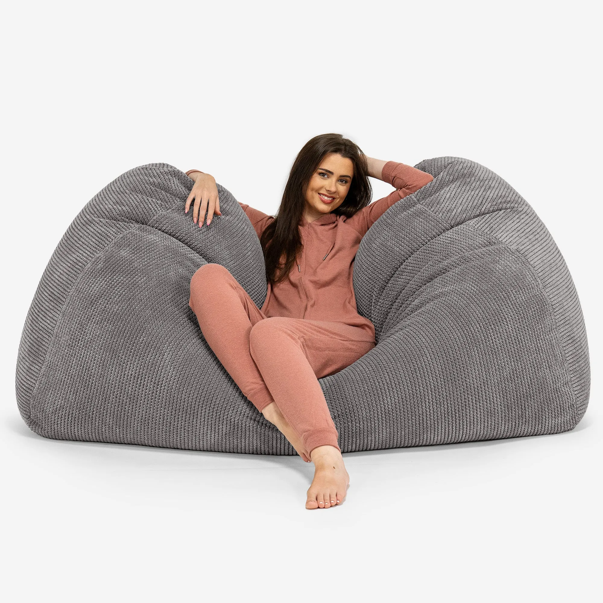 Huge Bean Bag Sofa - Pom Pom Charcoal Grey