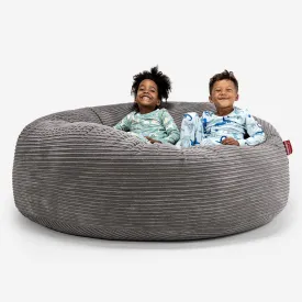 Huge Family Sized Kids Bean Bag 3-14 yr - Cord Graphite Grey