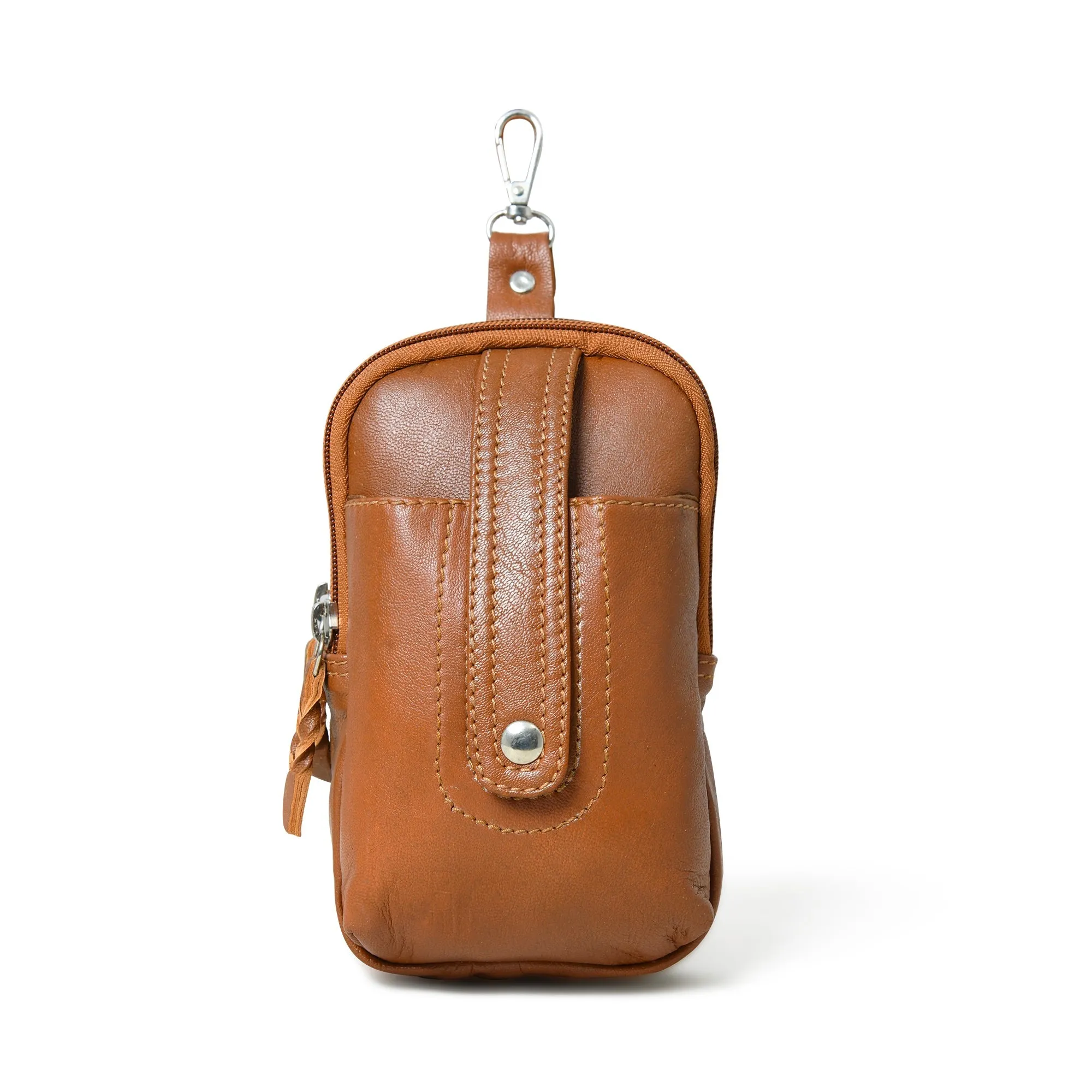 Jet-Set Organizer: Leather Phone Pouch