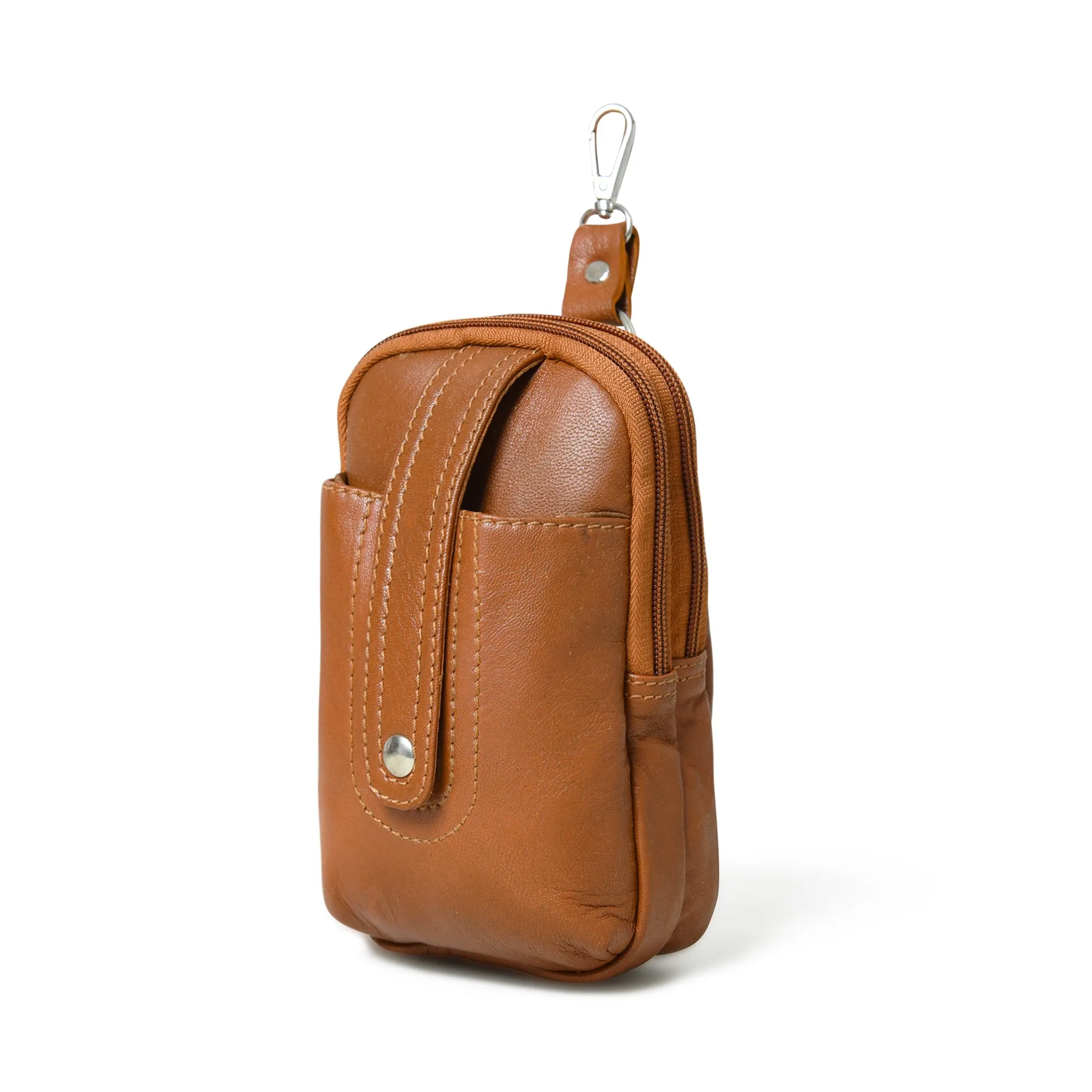 Jet-Set Organizer: Leather Phone Pouch