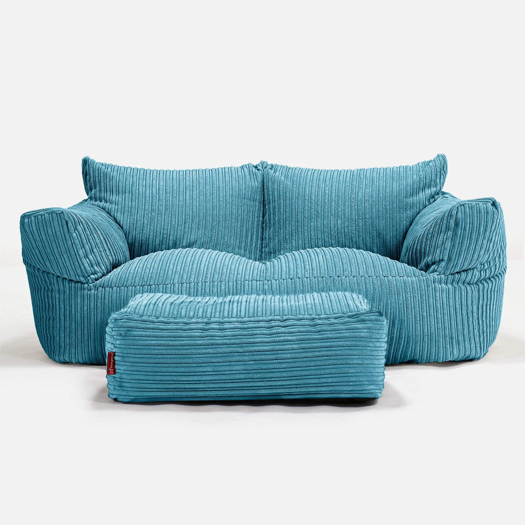 Josephine Sofa Bean Bag - Cord Aegean Blue