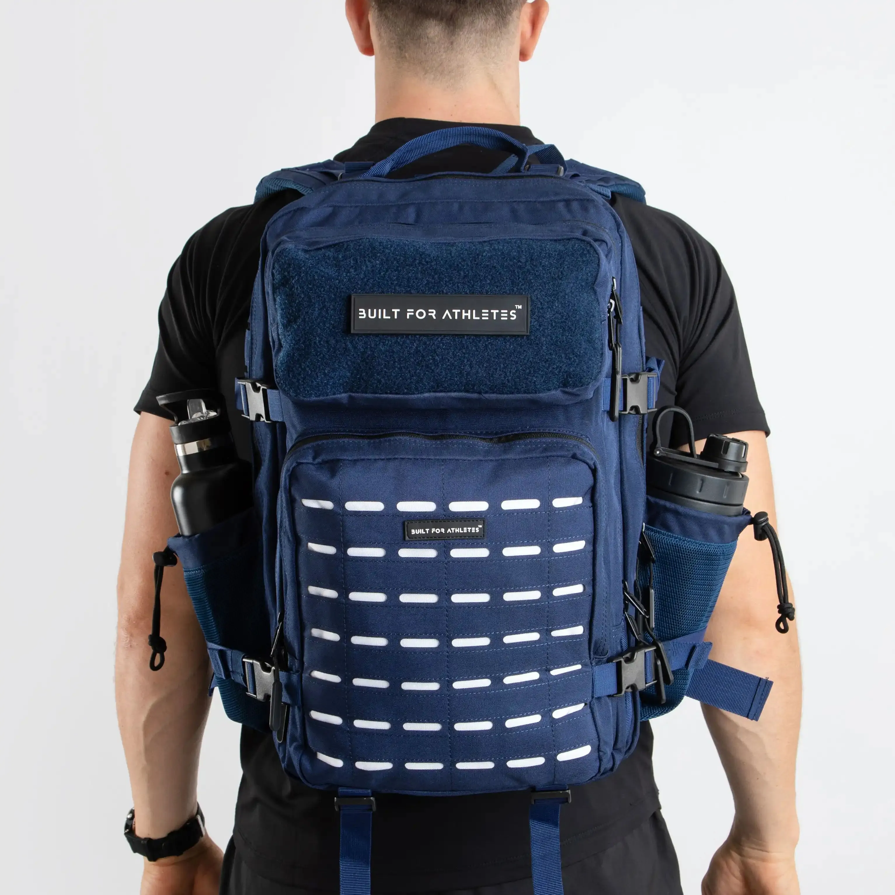 Large Navy & White Gym Backpack