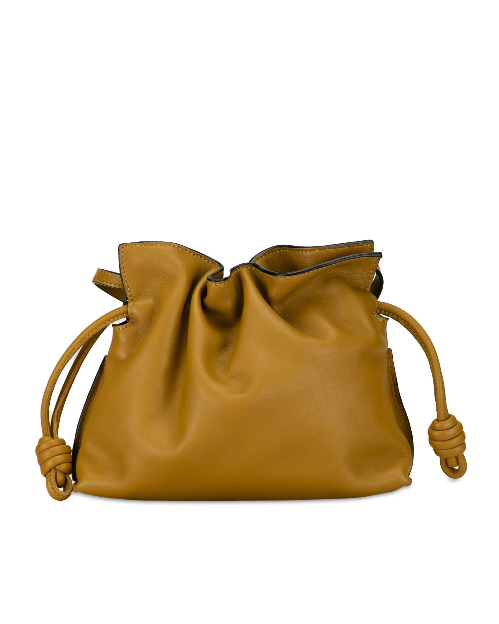 Leather Mini Knot Bag with Magnetic Closure