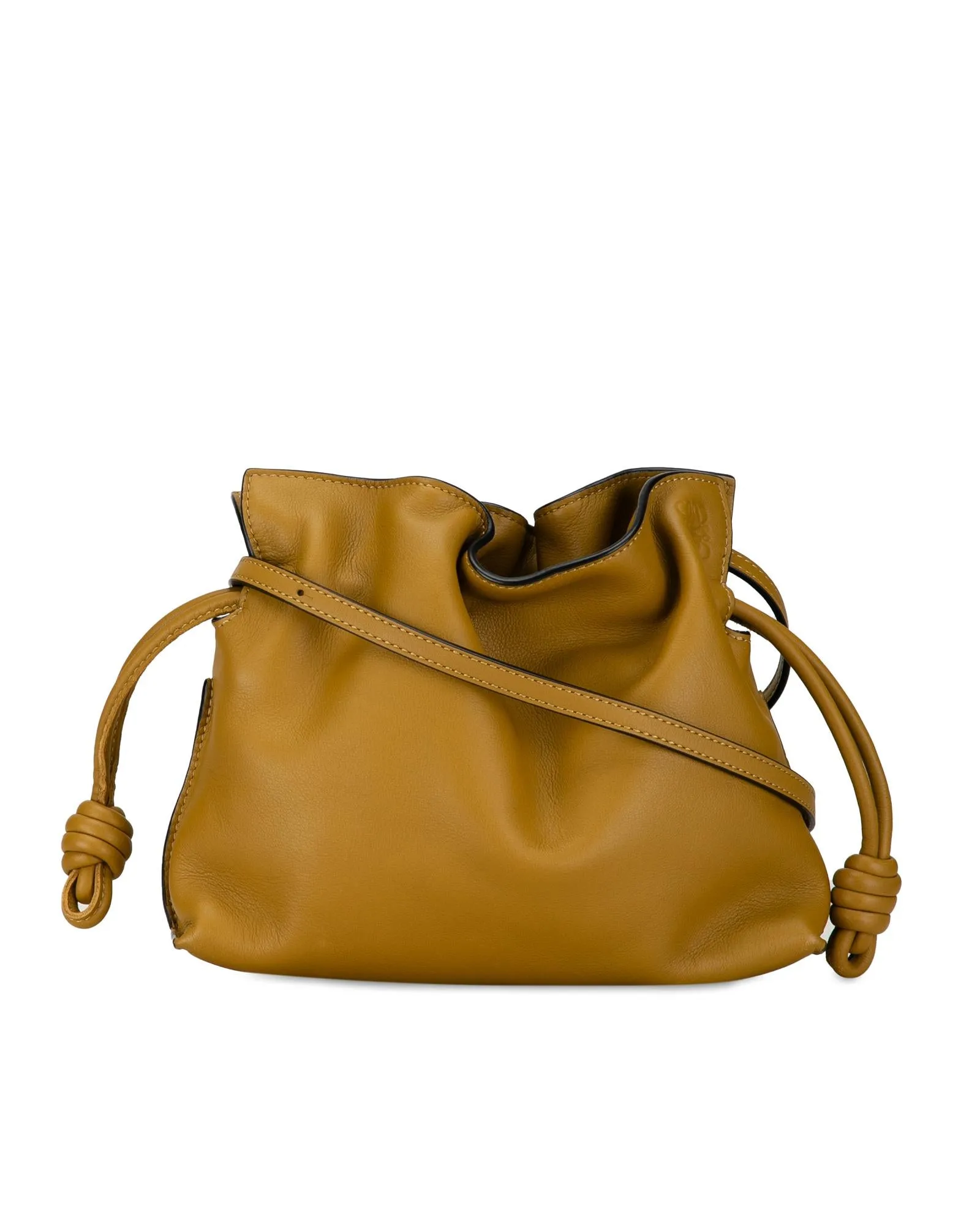 Leather Mini Knot Bag with Magnetic Closure