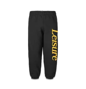 LEISURE - Black and Yellow Logo Sweats