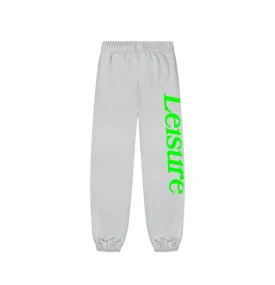 LEISURE - Gray and Green Logo Sweats