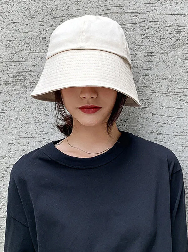 Leisure Solid Sun-Protection Dome Hat