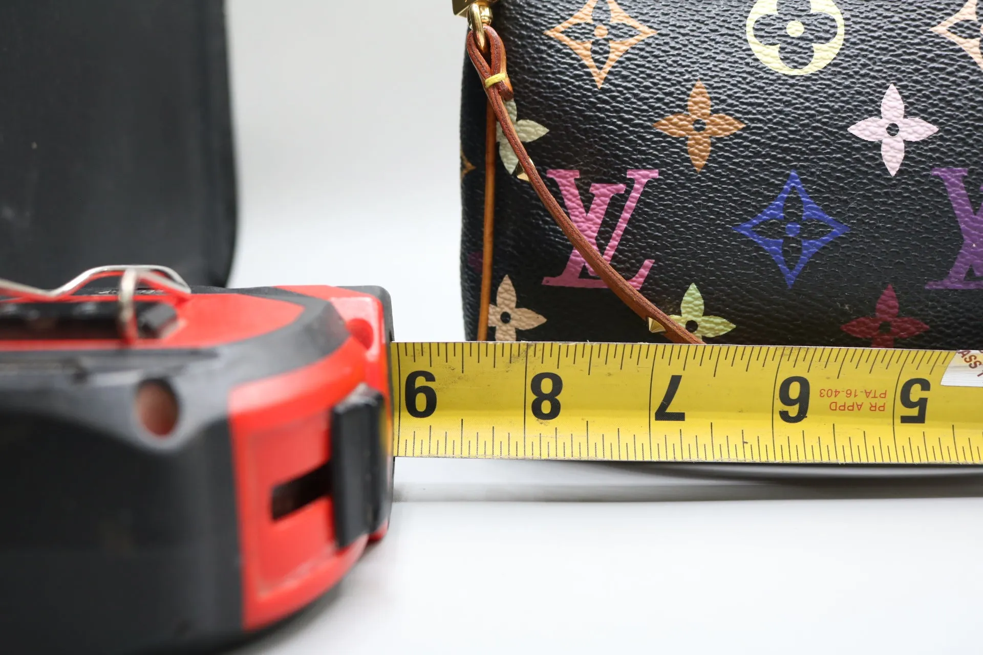 Louis Vuitton Multicolor Monogram Pochette On Black Coated Canvas